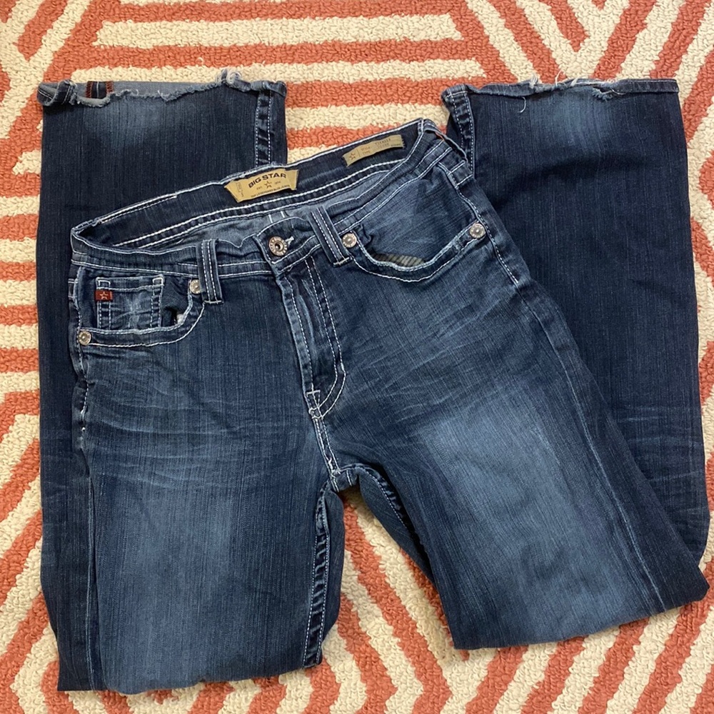 BIG STAR VOYAGER 32R loose cut jeans with white embroidered back pocket